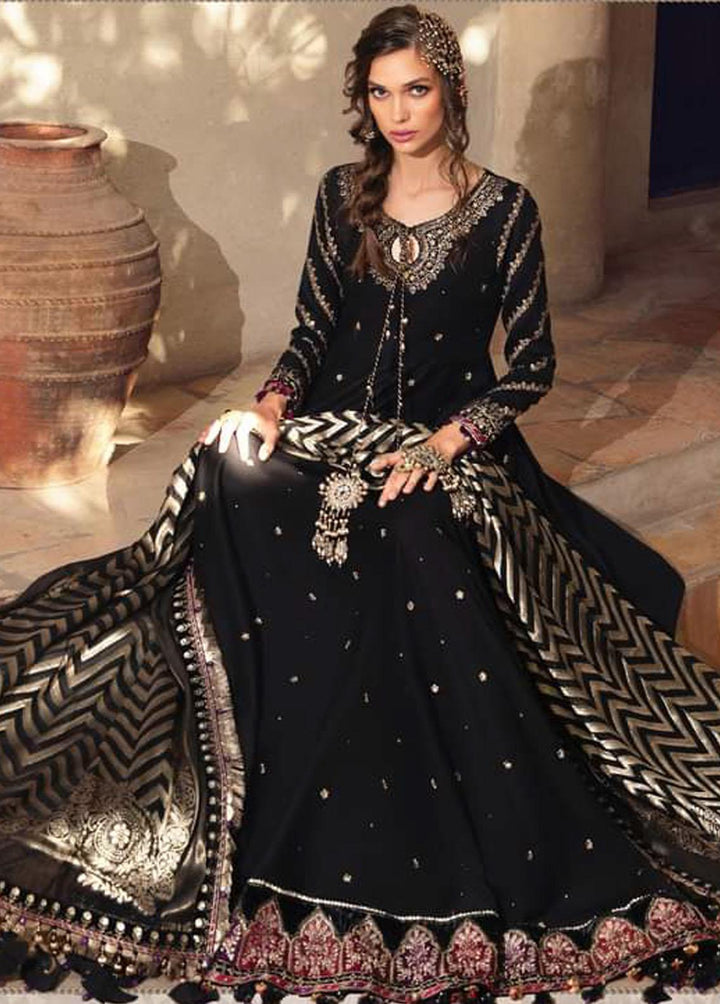 Sateen By Maria B Embroidered Cotton Satin Suits Unstitched 3 Piece MB22S D6 - Luxury Collection