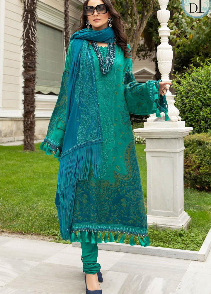 Maria B Embroidered Linen Suits Unstitched 3 Piece MB21W DL-901 - Winter Collection