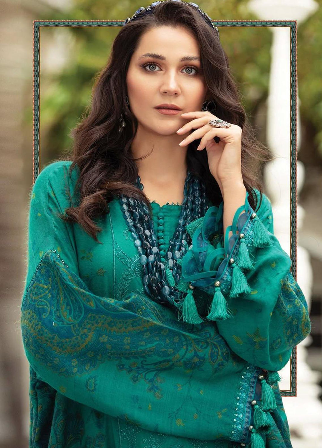 Maria B Embroidered Linen Suits Unstitched 3 Piece MB21W DL-901 - Winter Collection