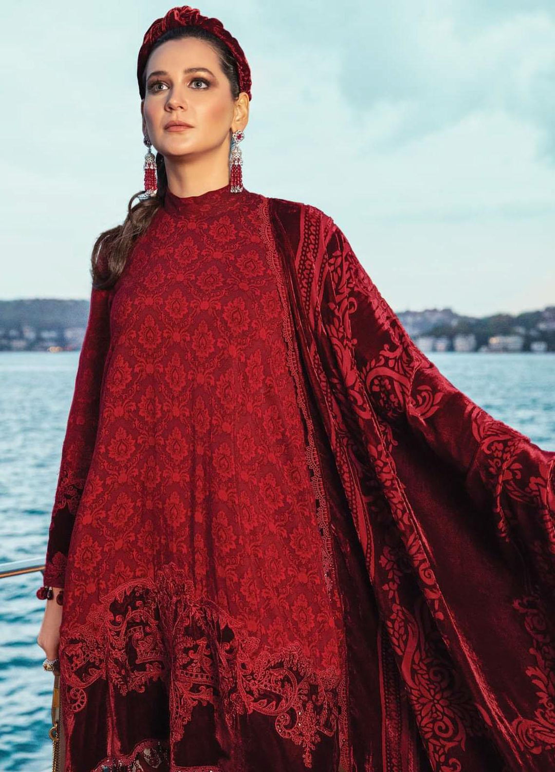 Maria B Embroidered Linen Suits Unstitched 3 Piece MB21W DL-903 - Winter Collection