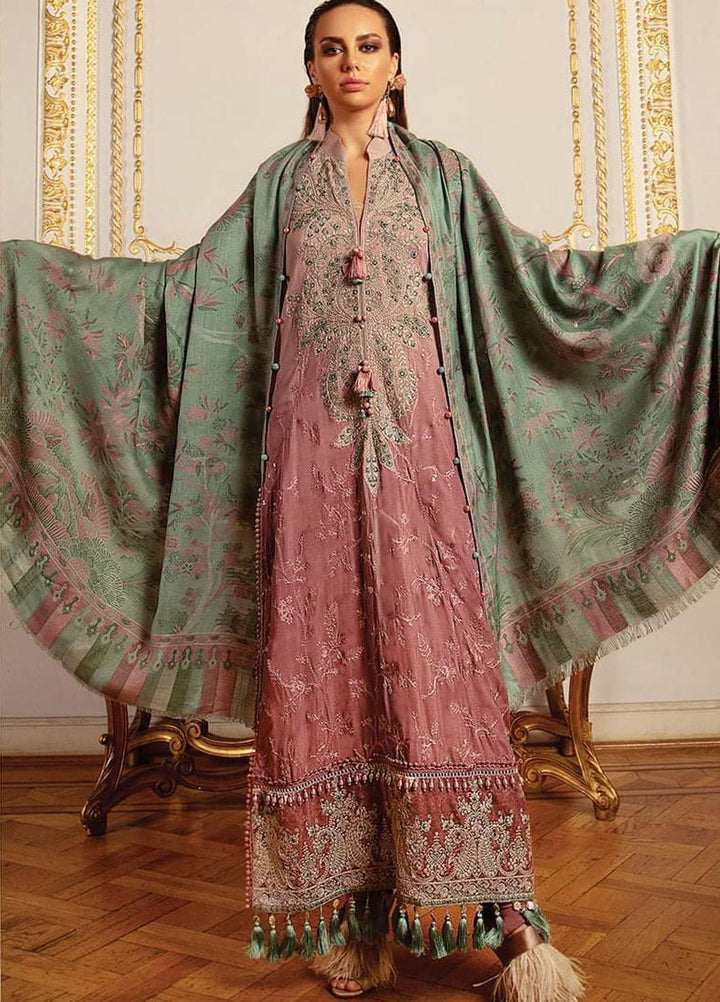 Maria B Embroidered Linen Suits Unstitched 3 Piece MB21W DL-904 - Winter Collection