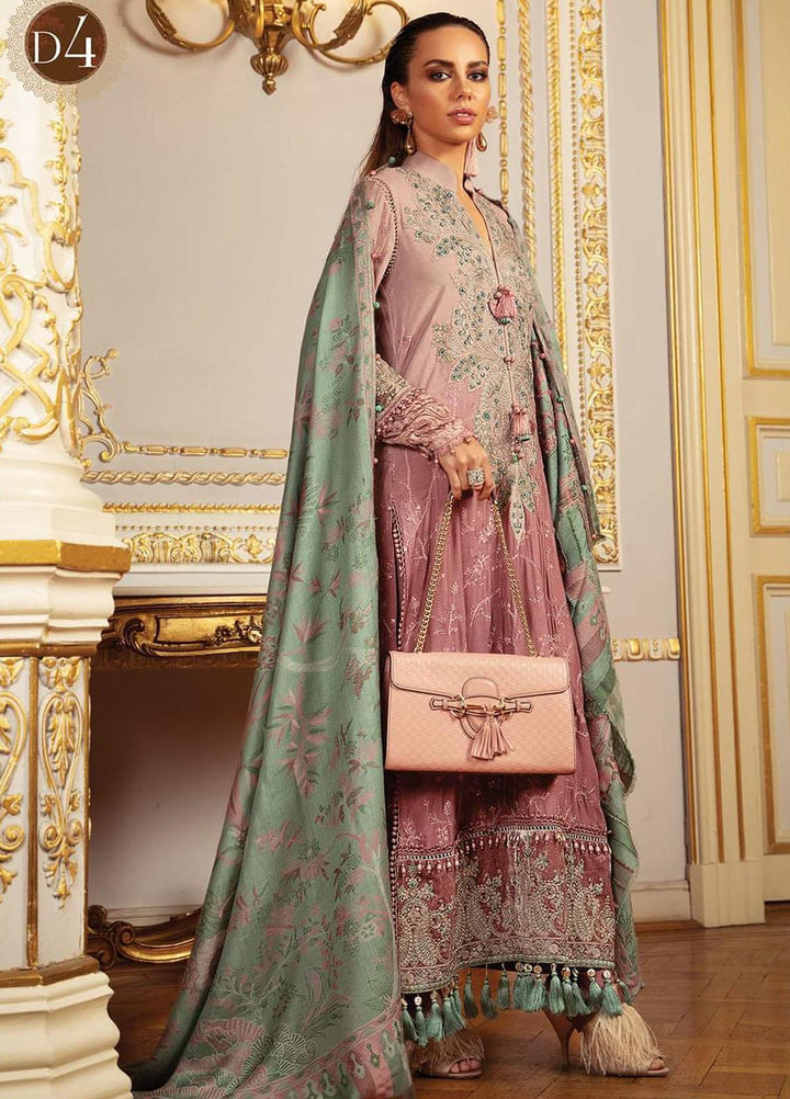 Maria B Embroidered Linen Suits Unstitched 3 Piece MB21W DL-904 - Winter Collection
