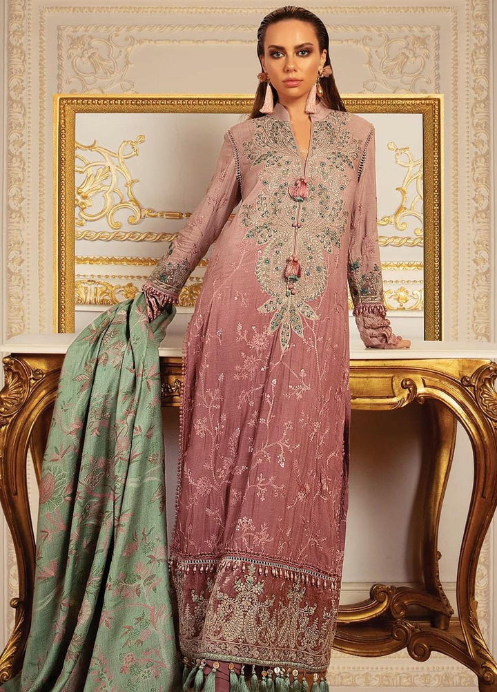 Maria B Embroidered Linen Suits Unstitched 3 Piece MB21W DL-904 - Winter Collection