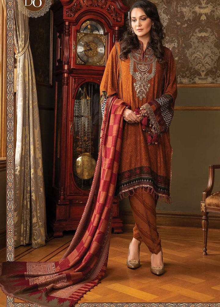 Maria B Embroidered Linen Suits Unstitched 3 Piece MB21W DL-908 - Winter Collection