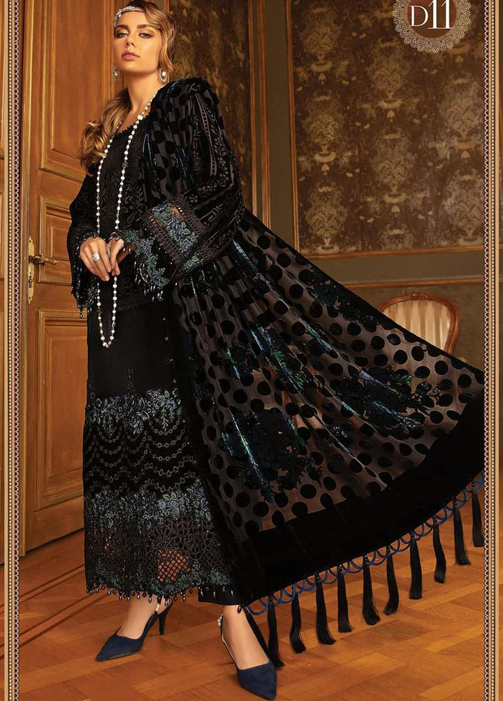 Maria B Embroidered Linen Suits Unstitched 3 Piece MB21W DL-911 - Winter Collection