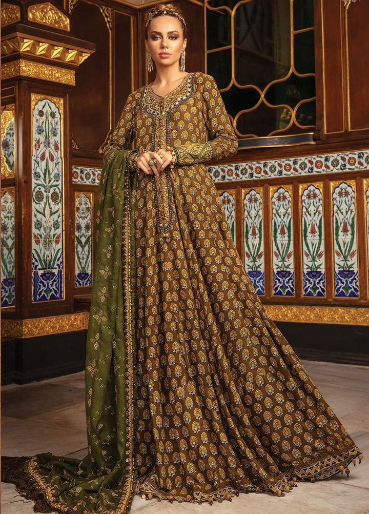 Maria B Embroidered Linen Suits Unstitched 3 Piece MB21W DL-912 - Winter Collection