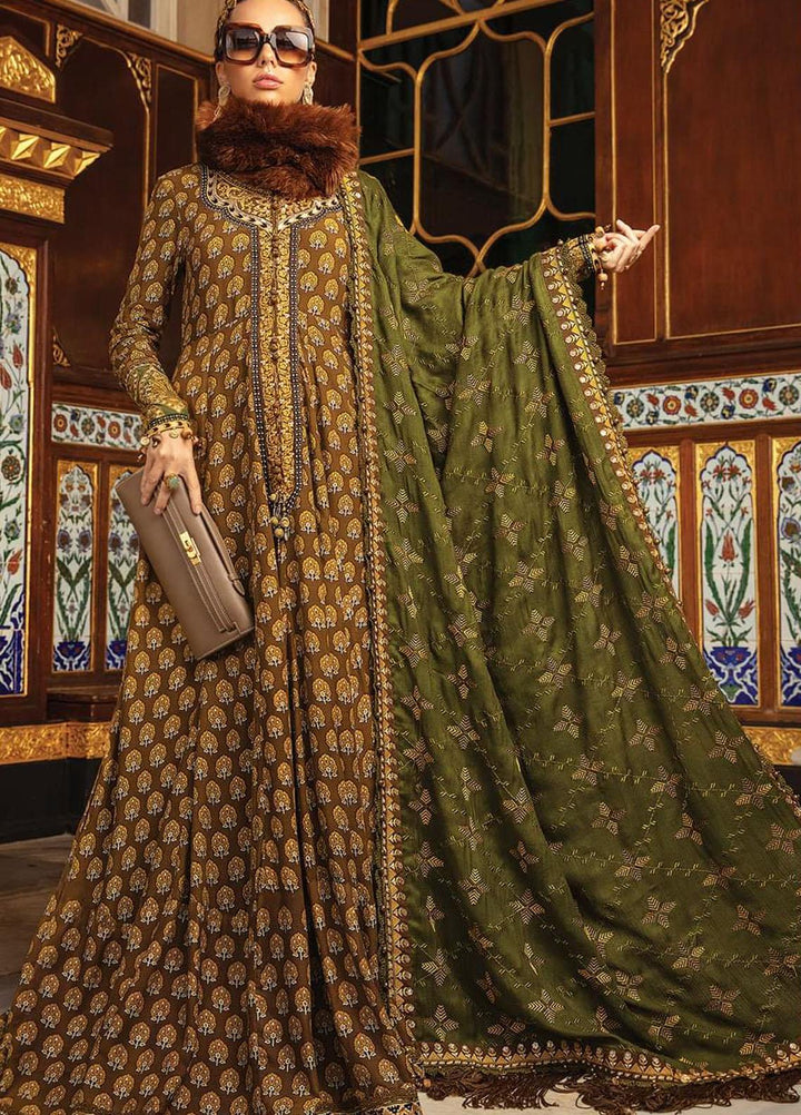 Maria B Embroidered Linen Suits Unstitched 3 Piece MB21W DL-912 - Winter Collection