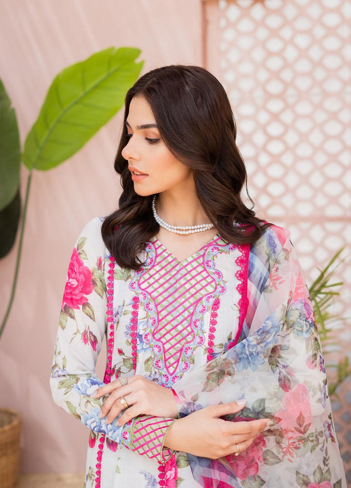 Maria Osama Khan Casual Pret  Lawn 3 Piece Suit MOK23CP Floral Bliss