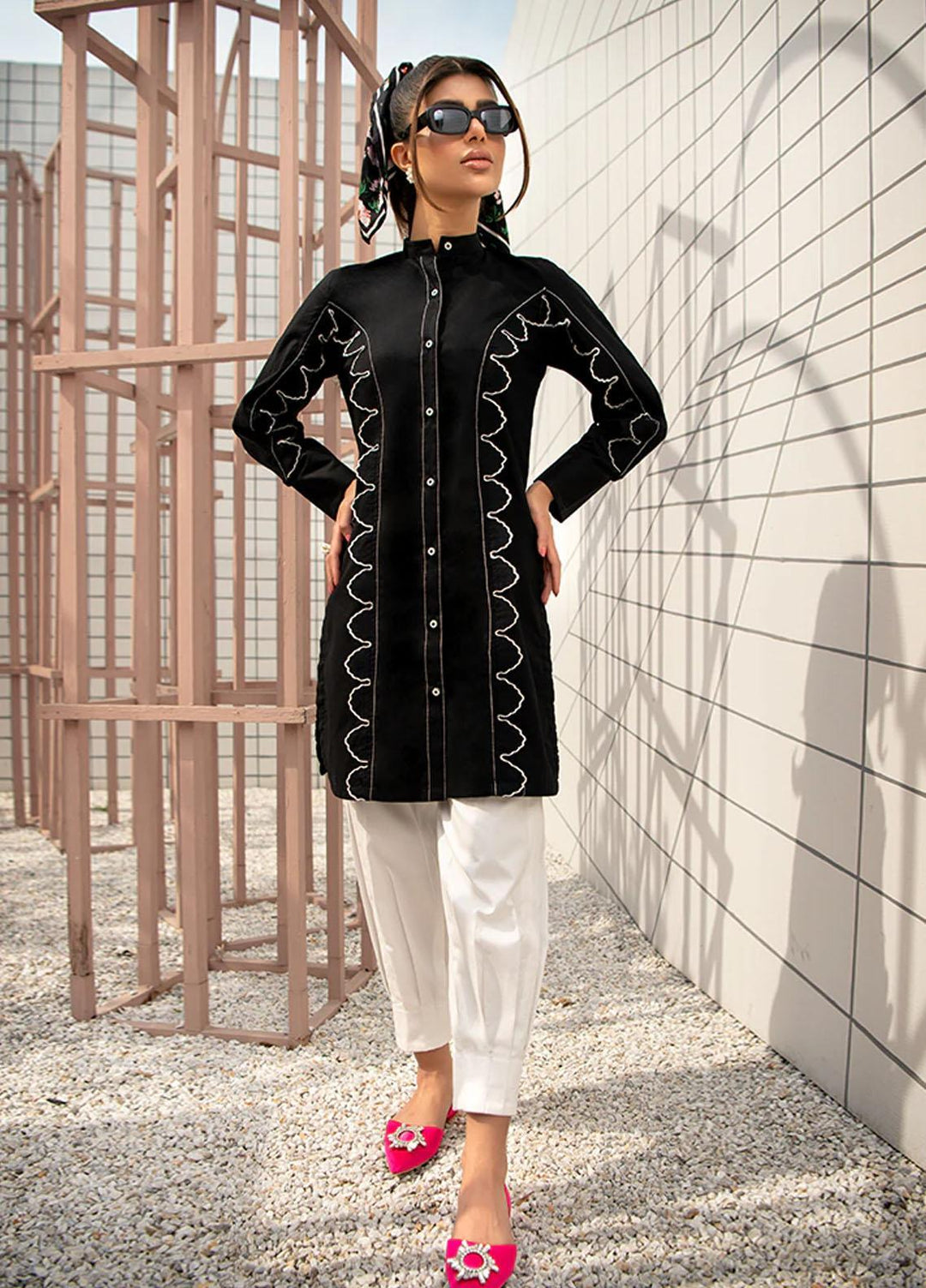 Maria Osama Khan Casual Pret  Lawn 2 Piece MOK22CB HILLAH