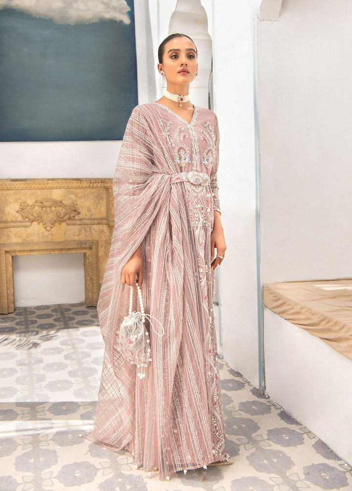 Maria Osama Khan Embroidered Net Suits Unstitched 3 Piece MOK22FU SYLVIE-S-1 - Luxury Festive Collection