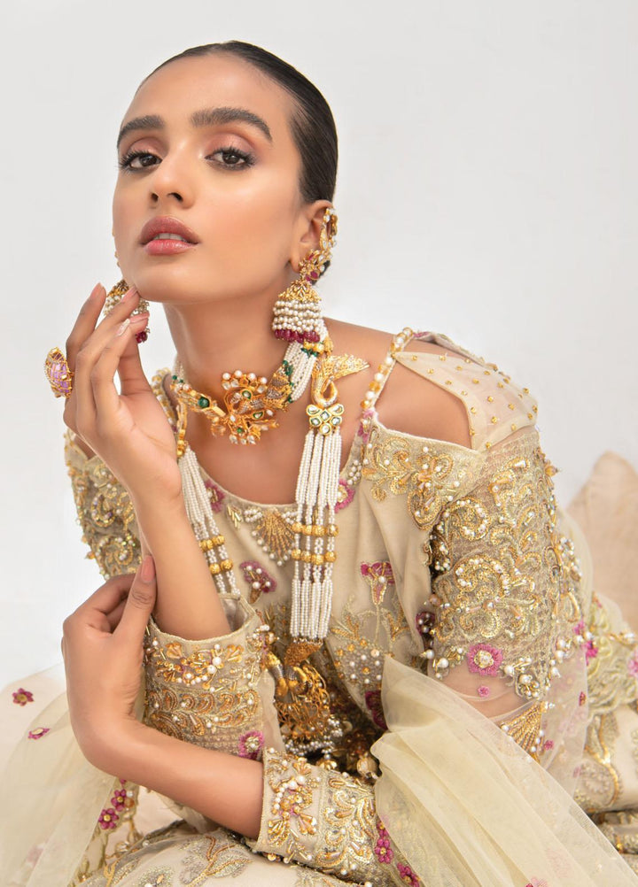 Maria Osama Khan Embroidered Net Suits Unstitched 3 Piece MOK22FU MELANIE-S-2 - Luxury Festive Collection