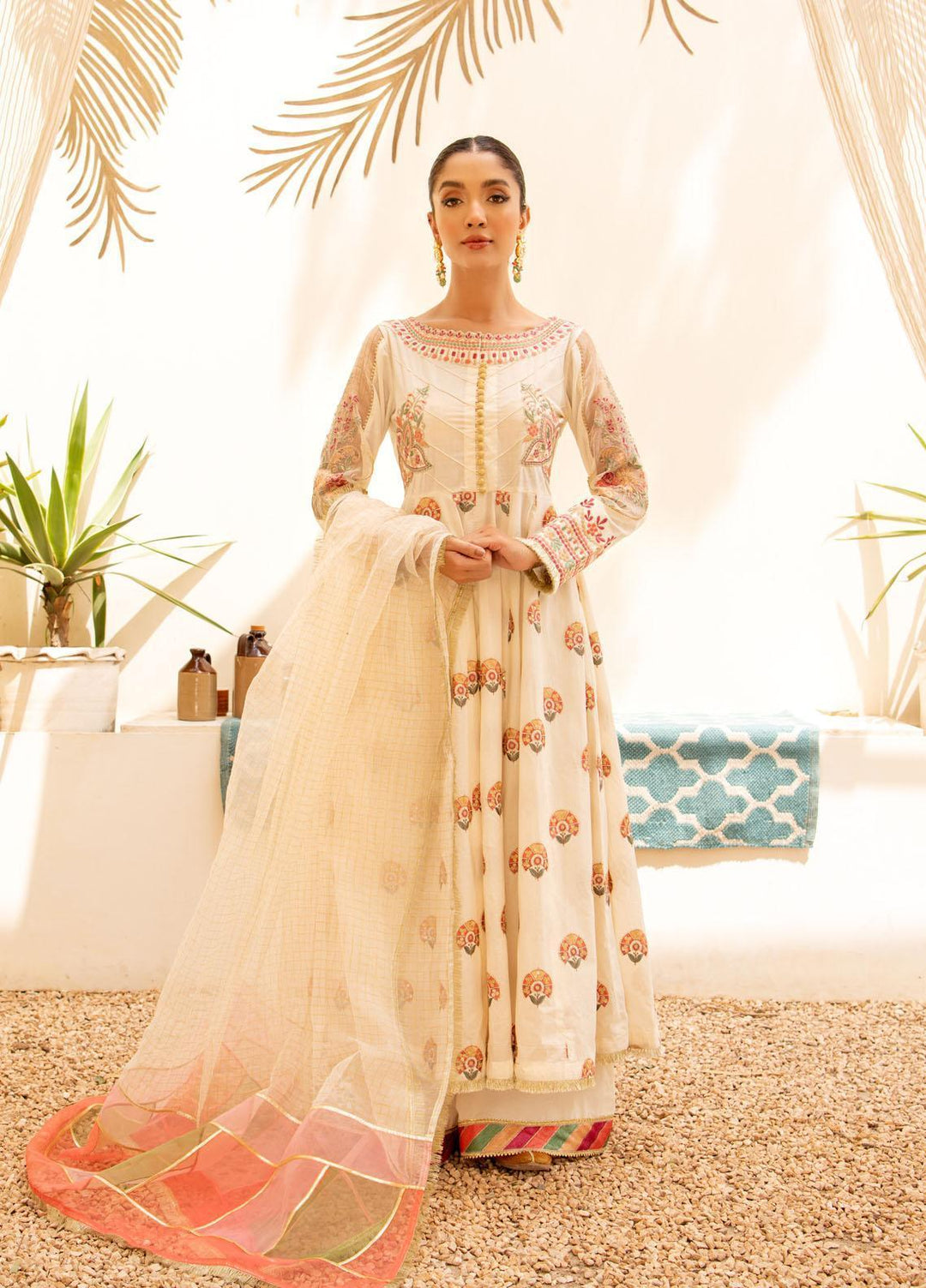 Maria Osama Khan Luxury Pret  Raw Silk 3 Piece Dress MOK22ASD Aashnaa