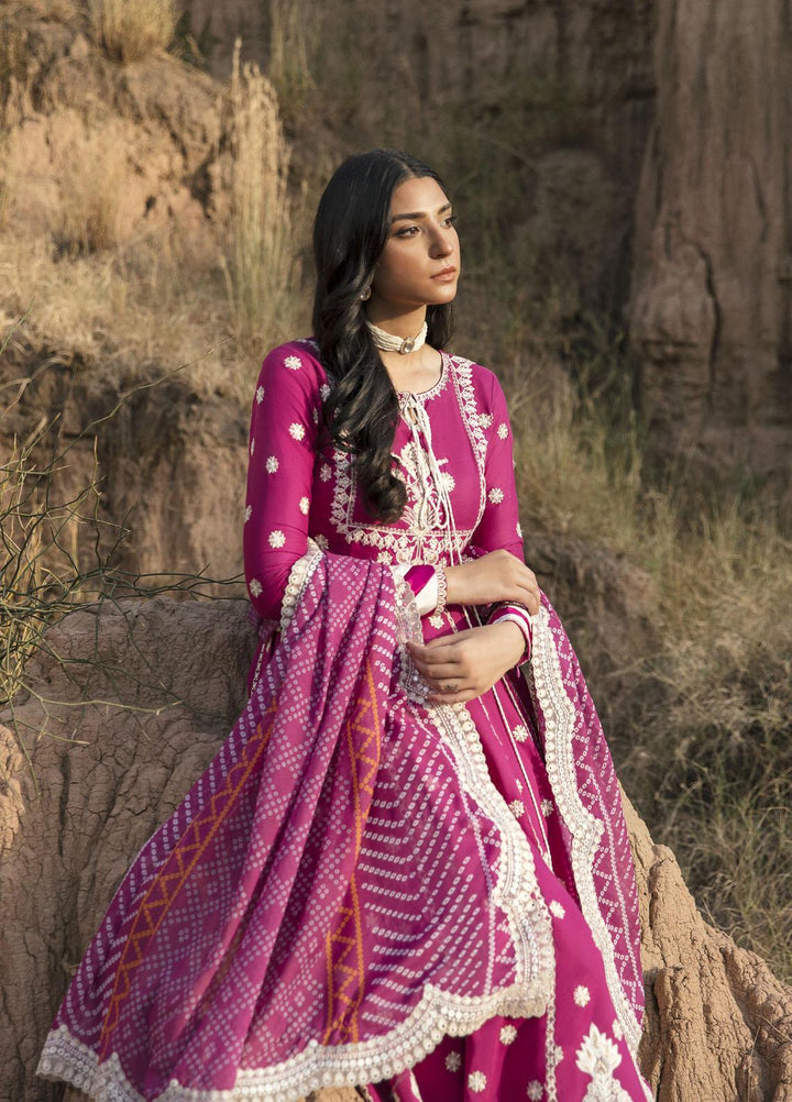 Maria Osama Khan Embroidered Lawn Suits Unstitched 3 Piece MOK22PW MAHROSH-07 - Summer Luxury Collection