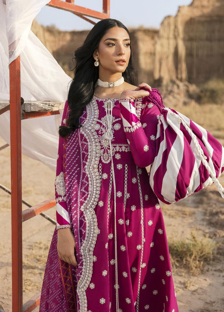 Maria Osama Khan Embroidered Lawn Suits Unstitched 3 Piece MOK22PW MAHROSH-07 - Summer Luxury Collection