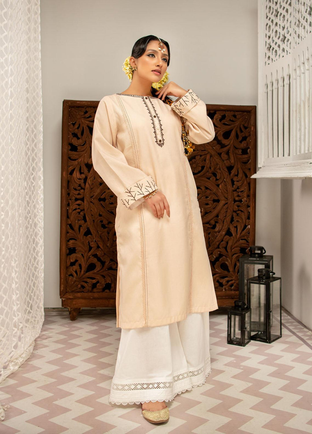 Maria Osama Khan Luxury Pret  Cotton Shirt MOK22PN ALMAS