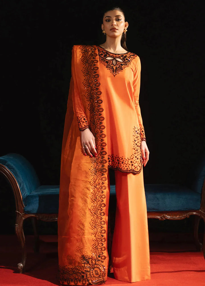 Maria Osama Khan Pret Embroidered Grip Silk 3 Piece Suit Aabroo-e-Jashan