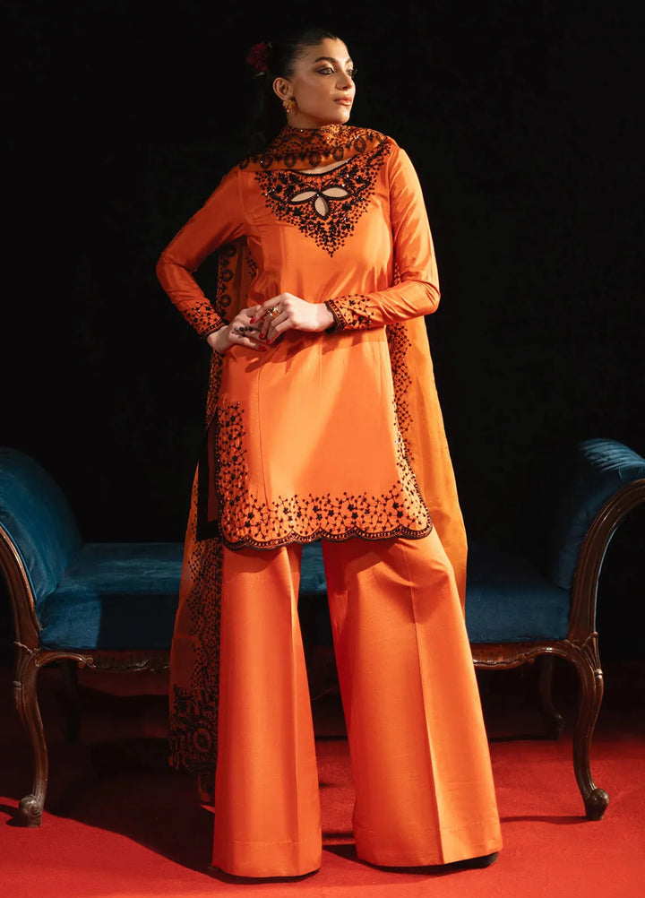 Maria Osama Khan Pret Embroidered Grip Silk 3 Piece Suit Aabroo-e-Jashan