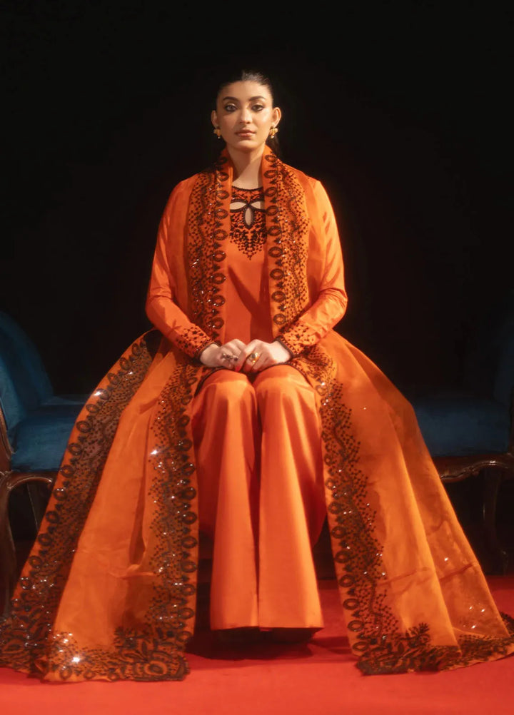 Maria Osama Khan Pret Embroidered Grip Silk 3 Piece Suit Aabroo-e-Jashan