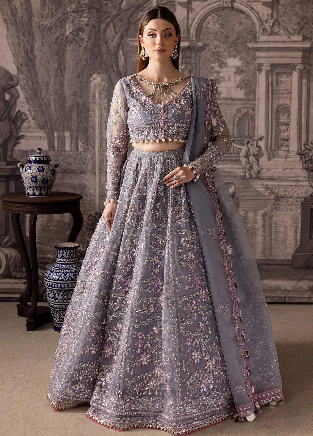 Maria Osama Khan Pret Embroidered Organza 3 Piece Suit Lyra