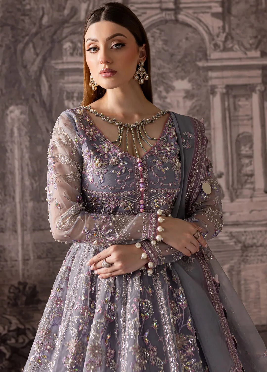 Maria Osama Khan Pret Embroidered Organza 3 Piece Suit Lyra