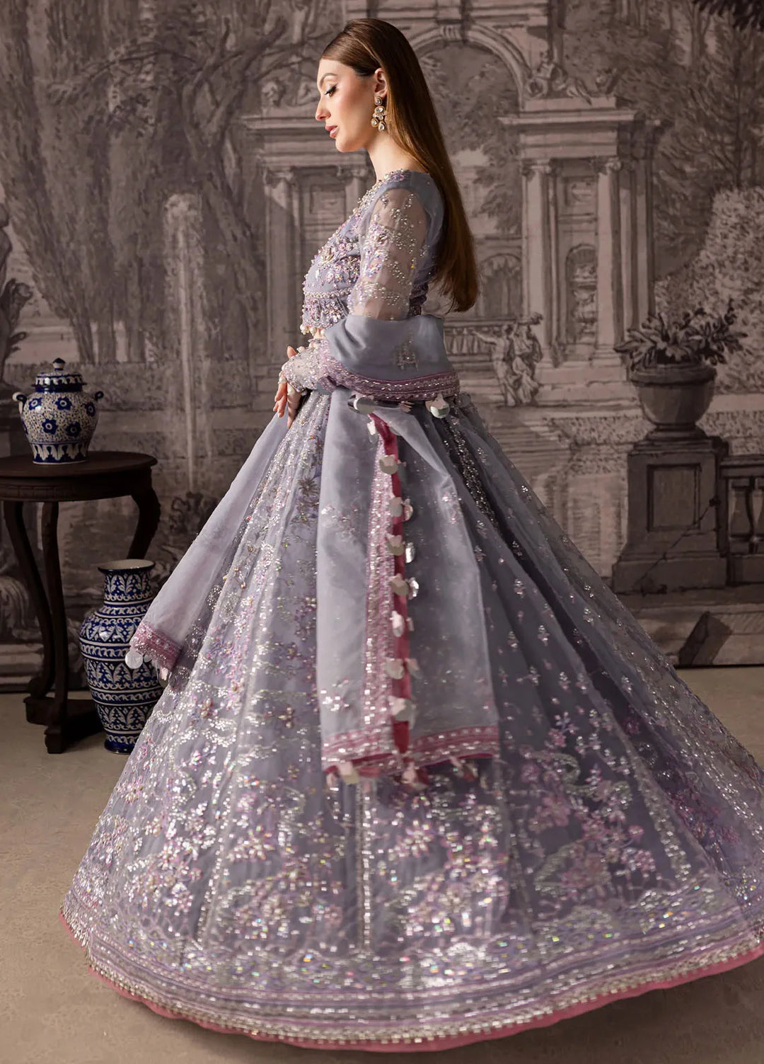 Maria Osama Khan Pret Embroidered Organza 3 Piece Suit Lyra