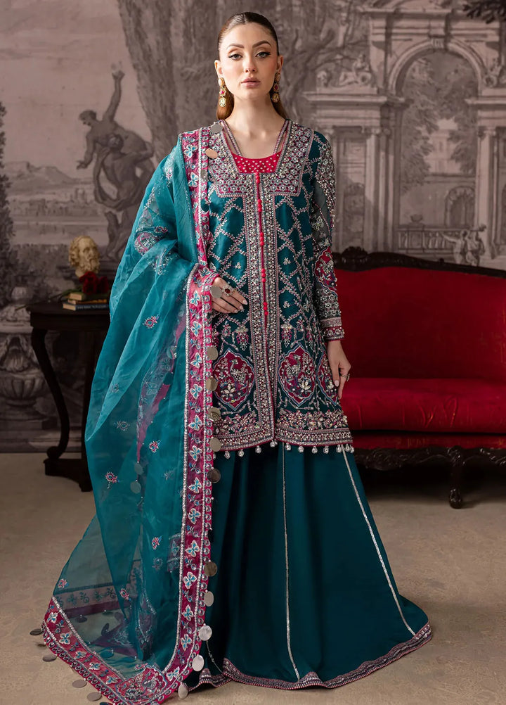 Maria Osama Khan Pret Embroidered Organza 3 Piece Suit Riva