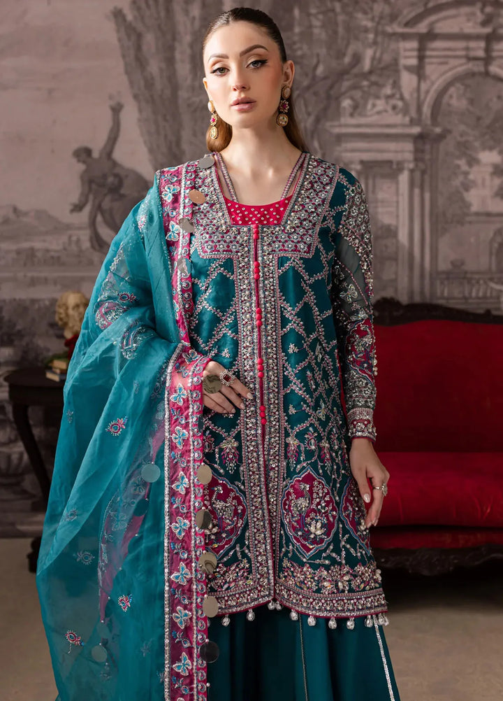Maria Osama Khan Pret Embroidered Organza 3 Piece Suit Riva