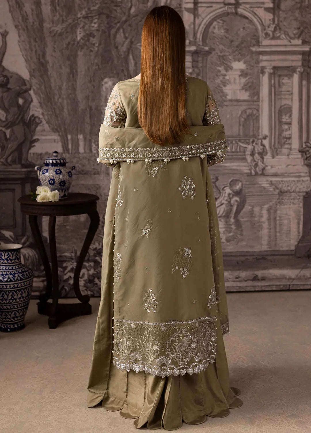 Maria Osama Khan Pret Embroidered Organza 4 Piece Suit Oraya