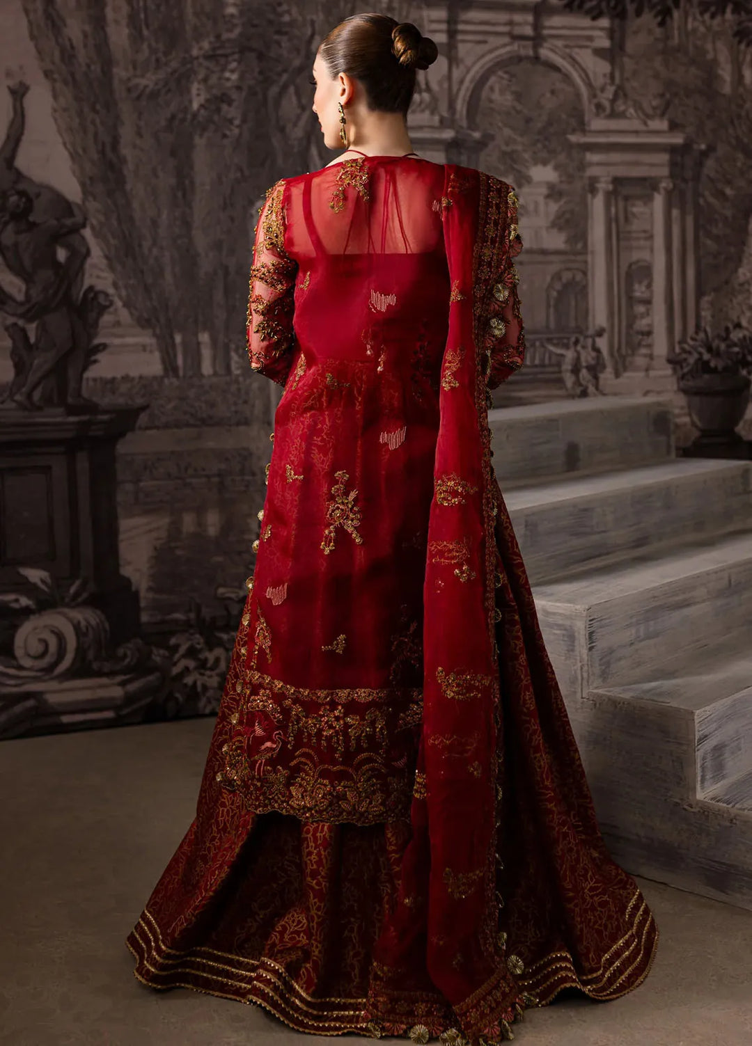 Maria Osama Khan Pret Embroidered Organza 4 Piece Suit Vanta