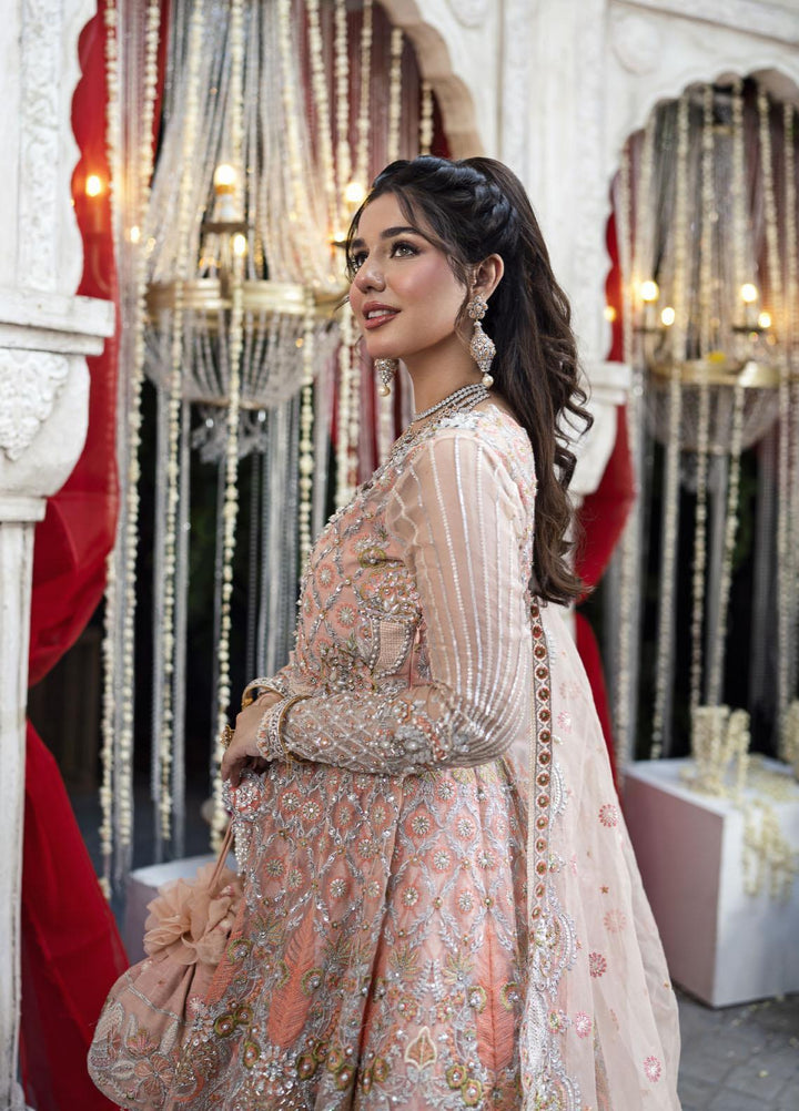 Qabool Hai by Maria Osama Khan Embroidered Organza Suits Unstitched 3 Piece MOK22QW CHAMAN ARA - Luxury Wedding Collection
