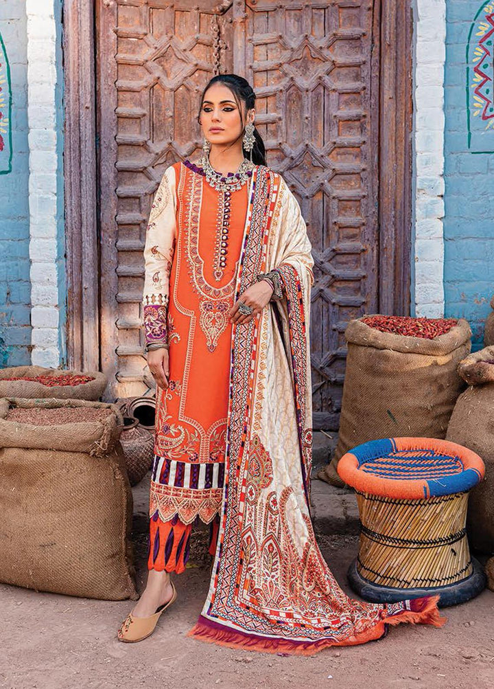 Sakhiyaan By Maria Osama Khan Embroidered  Suits Unstitched 3 Piece MOK22S MS-02 Narang - Winter Collection