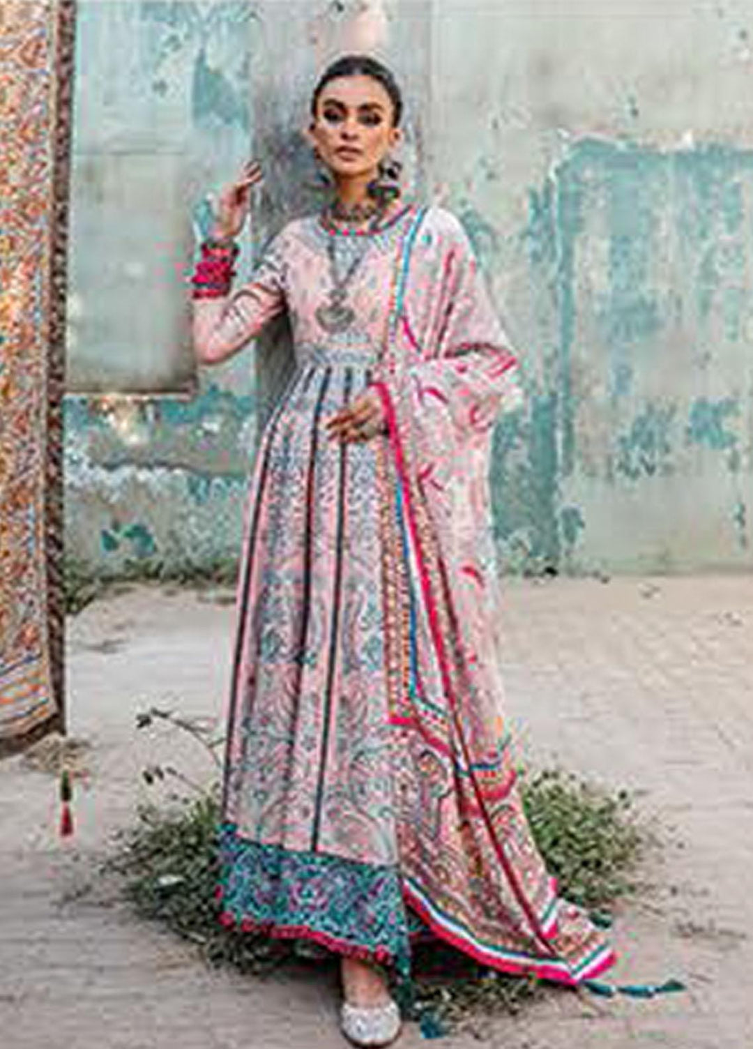 Sakhiyaan By Maria Osama Khan Embroidered  Suits Unstitched 3 Piece MOK22S MS-07 Dilafroz - Winter Collection