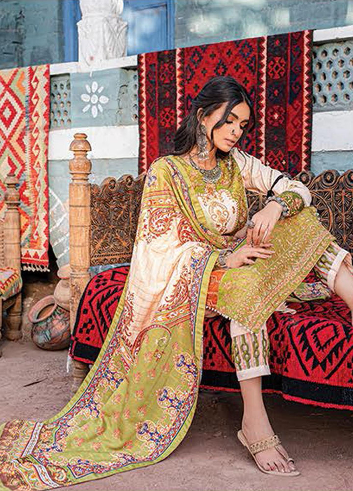 Sakhiyaan By Maria Osama Khan Embroidered  Suits Unstitched 3 Piece MOK22S MS-08 Zaitoon - Winter Collection