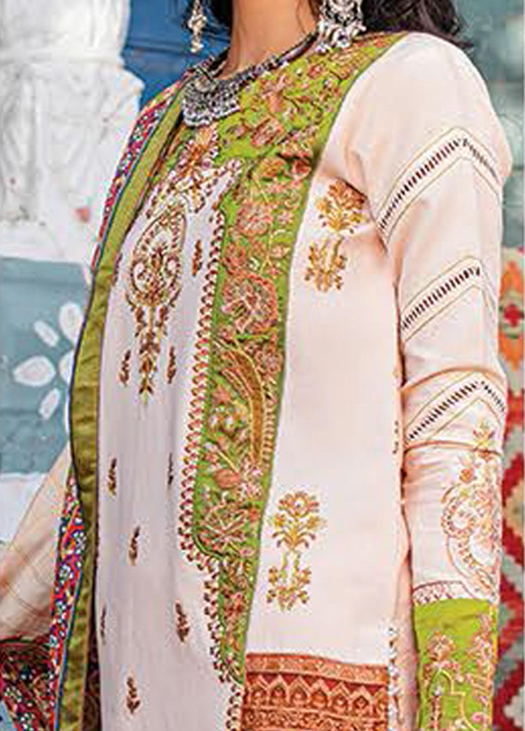Sakhiyaan By Maria Osama Khan Embroidered  Suits Unstitched 3 Piece MOK22S MS-08 Zaitoon - Winter Collection