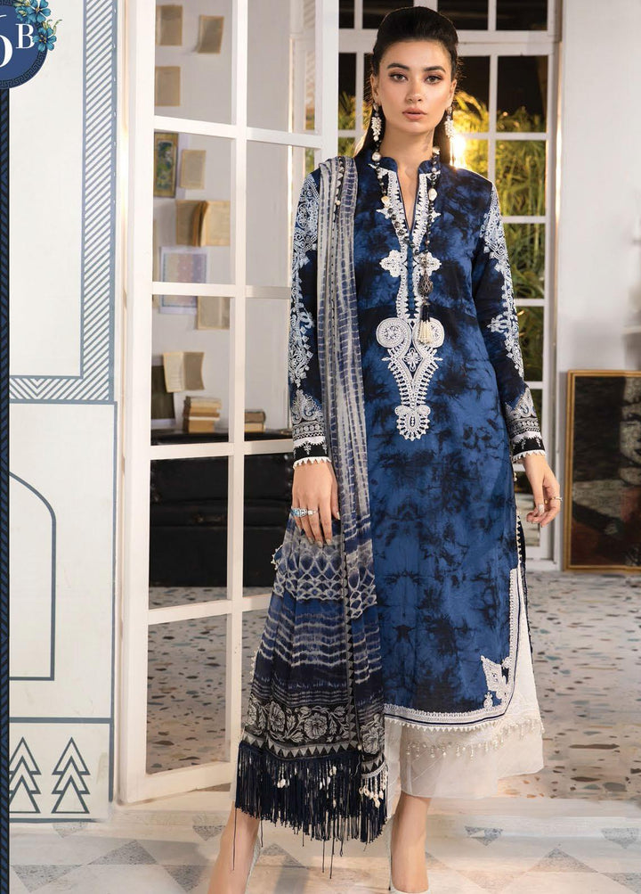 Mprints By Maria B Printed Lawn Suits Unstitched 3 Piece MB21-MP2 1106-B - Summer Collection