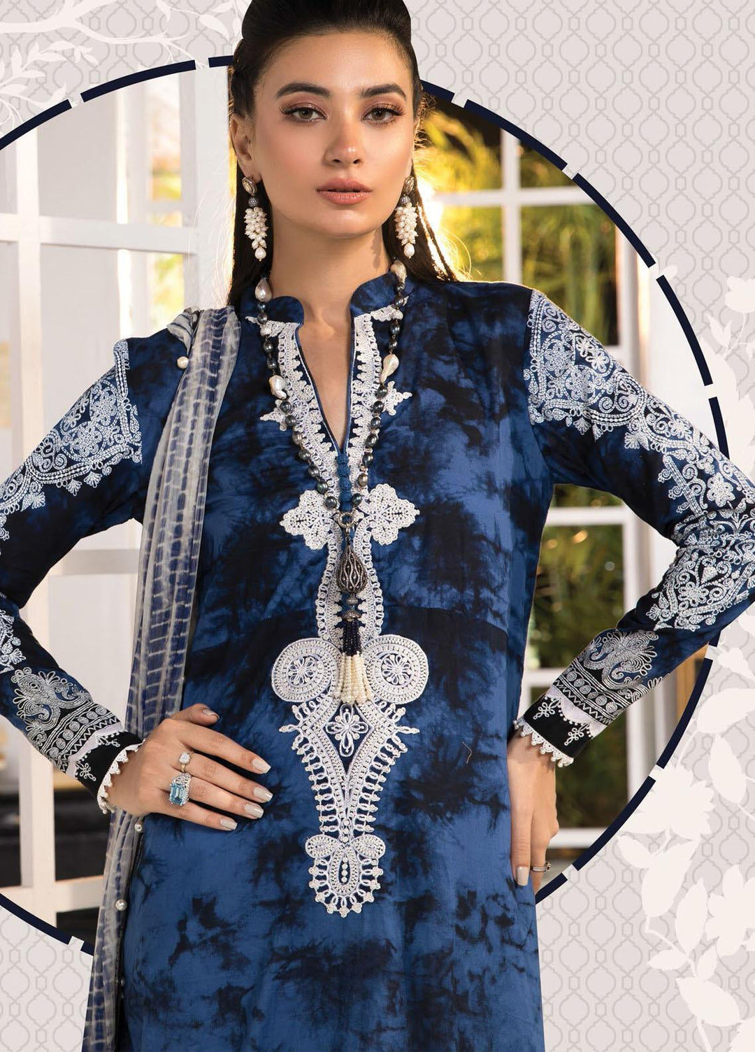 Mprints By Maria B Printed Lawn Suits Unstitched 3 Piece MB21-MP2 1106-B - Summer Collection