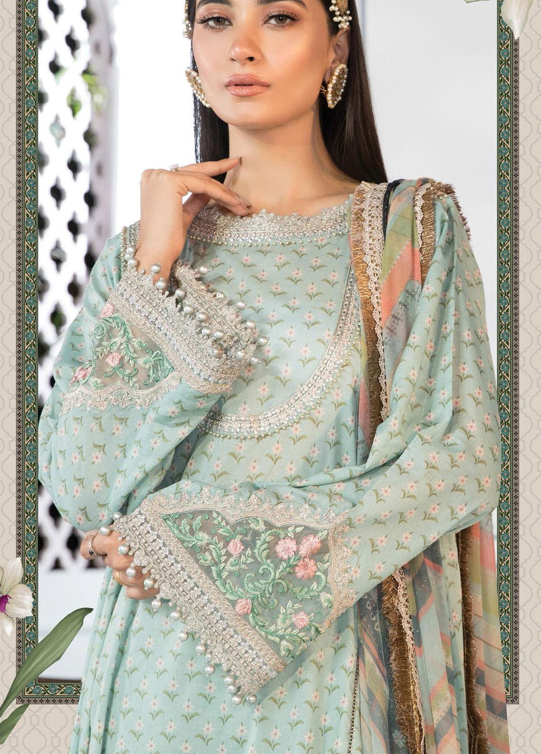 Mprints By Maria B Printed Lawn Suits Unstitched 3 Piece MB21-MP2 1109-A - Summer Collection