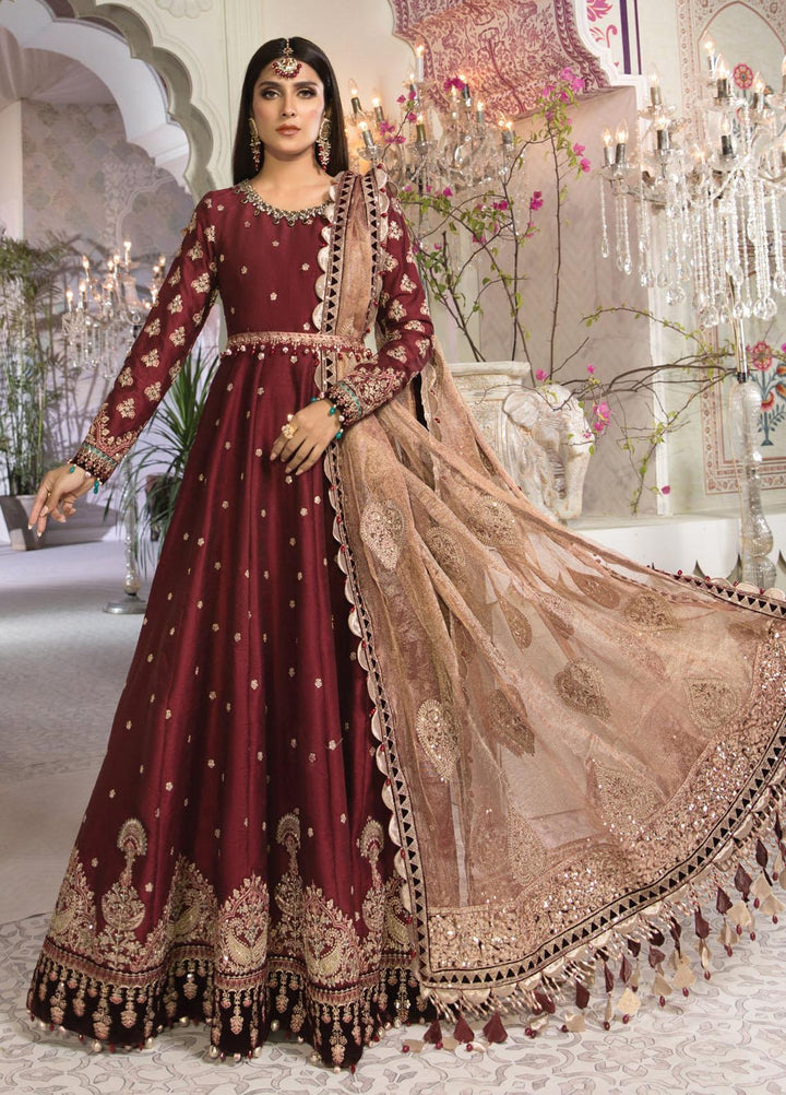 Maria B Embroidered Raw Silk Suits Unstitched 3 Piece MB21MH D-04 - Luxury Collection