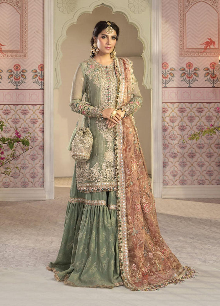 Maria B Embroidered Organza Suits Unstitched 3 Piece MB21MH D-05 - Luxury Collection