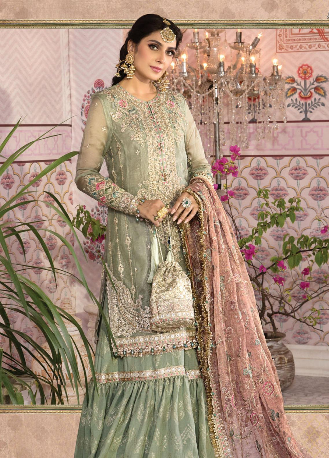 Maria B Embroidered Organza Suits Unstitched 3 Piece MB21MH D-05 - Luxury Collection