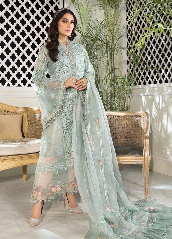 Maria B Embroidered Organza Suits Unstitched 3 Piece MB21MH D-06 - Luxury Collection