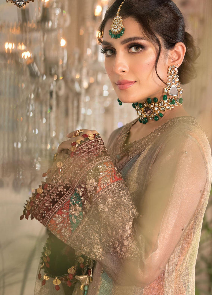Maria B Embroidered Zari Net Suits Unstitched 3 Piece MB21MH D-07 - Luxury Collection