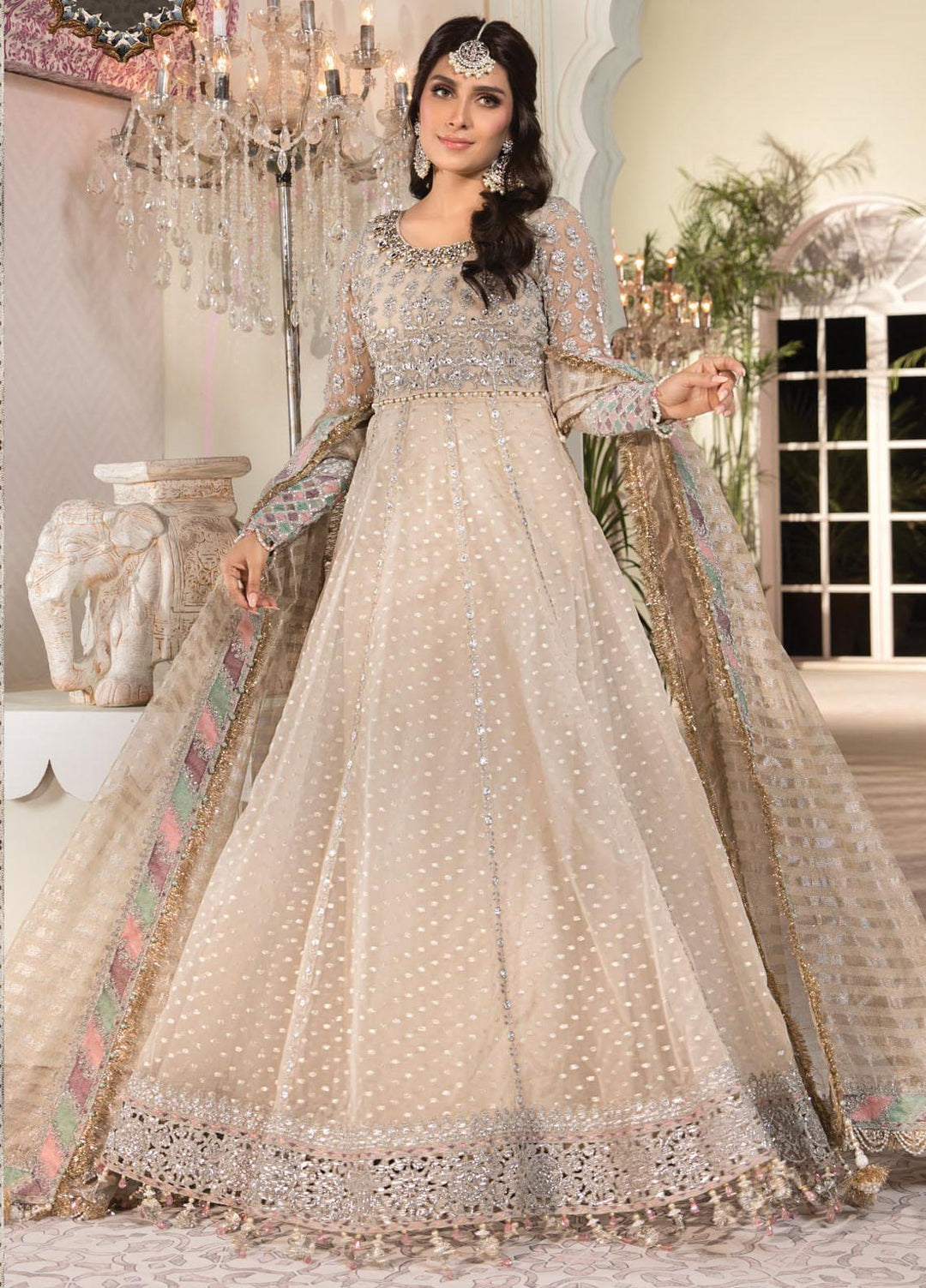 Maria B Embroidered Organza Suits Unstitched 3 Piece MB21MH D-08 - Luxury Collection