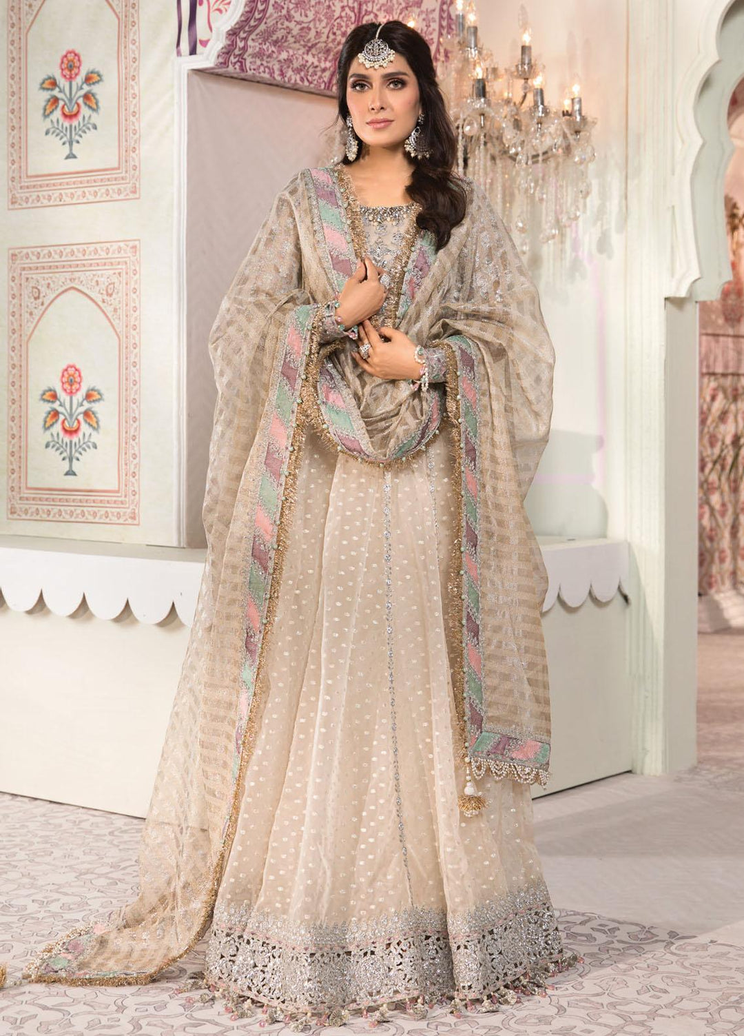 Maria B Embroidered Organza Suits Unstitched 3 Piece MB21MH D-08 - Luxury Collection