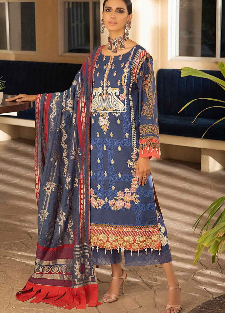Marjaan By Sifona Embroidered Lawn Suits Unstitched 3 Piece SF21M 02 - Festive Collection