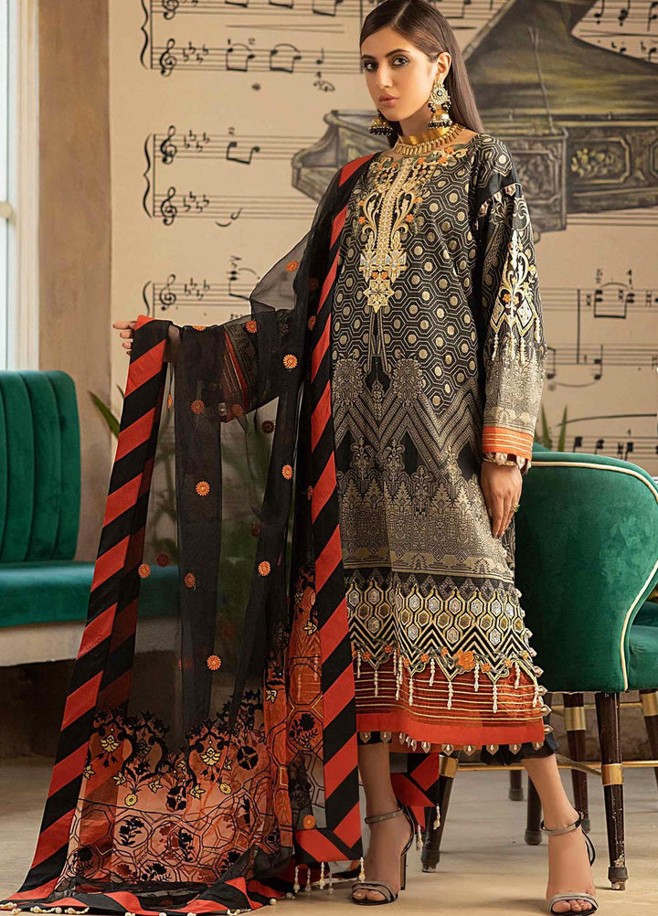 Marjaan By Sifona Embroidered Lawn Suits Unstitched 3 Piece SF21M 07 - Festive Collection