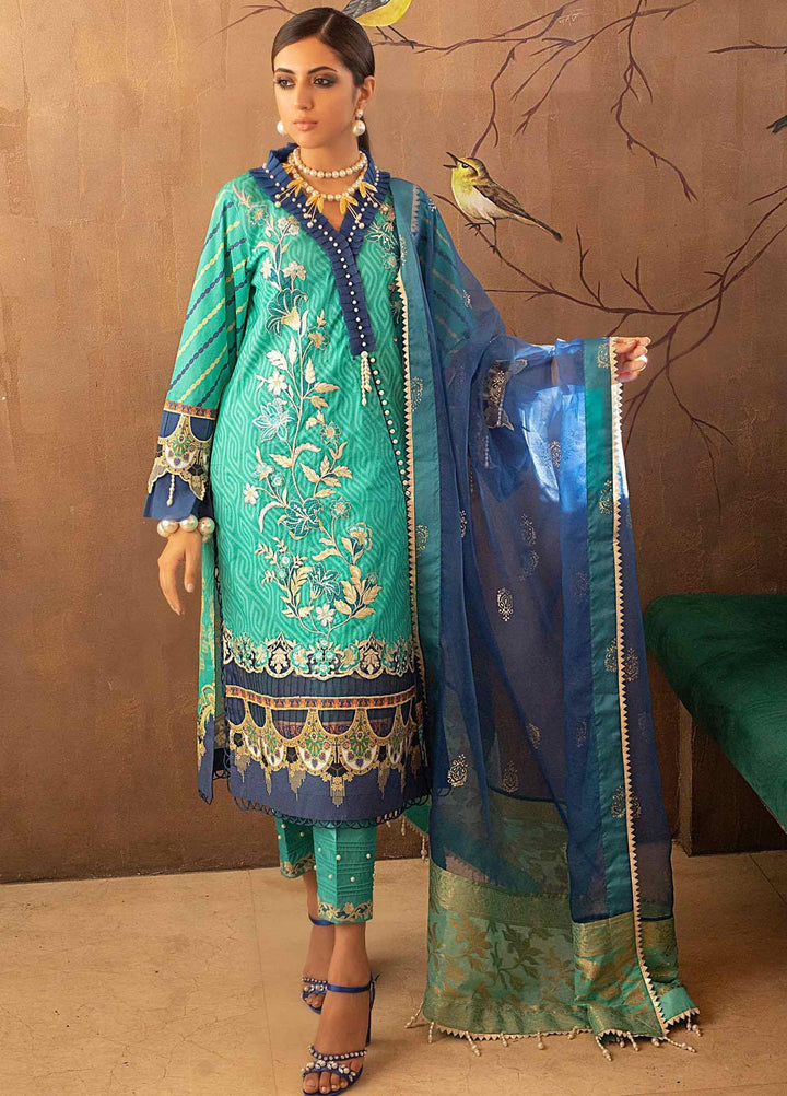 Marjaan By Sifona Embroidered Lawn Suits Unstitched 3 Piece SF21M 09 - Festive Collection