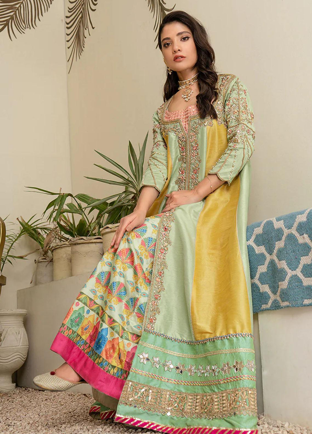 Maroon by Iqra Chaudhry Pret Embroidered Raw Silk 3 Piece Suit Royal Affair