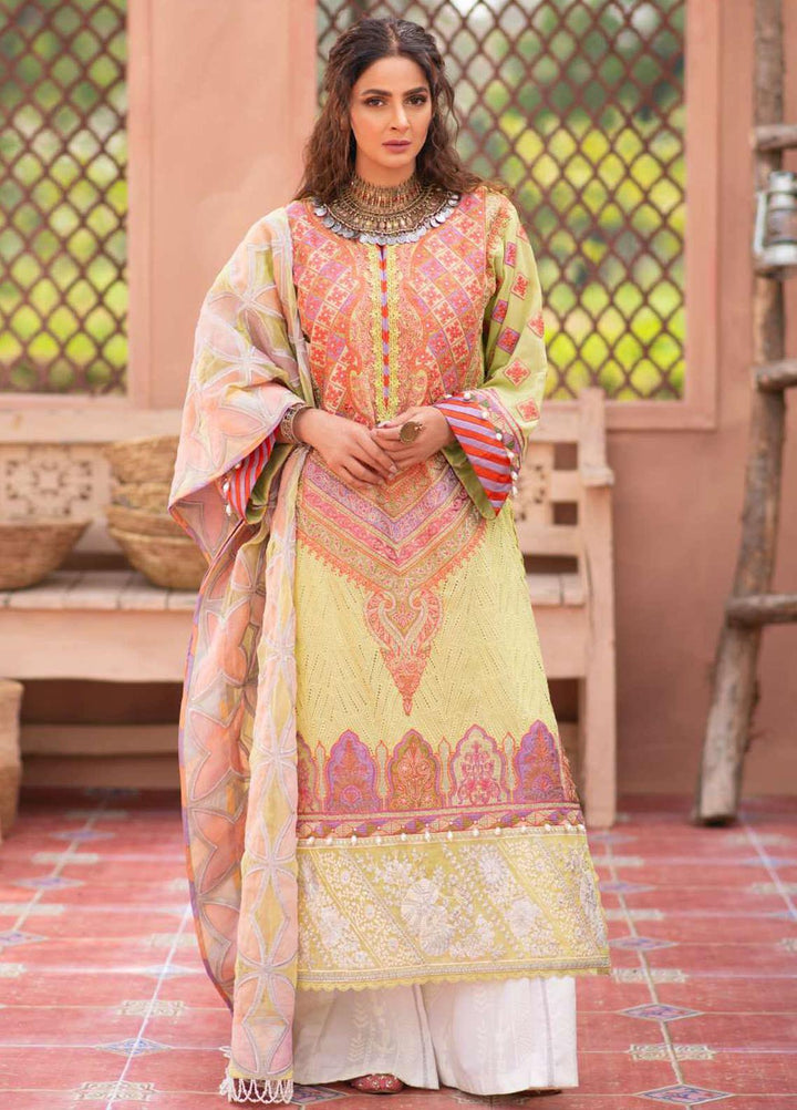 Maryam Hussain Embroidered Lawn Suits Unstitched 3 Piece MRH21LL 02-Meena - Festive Collection