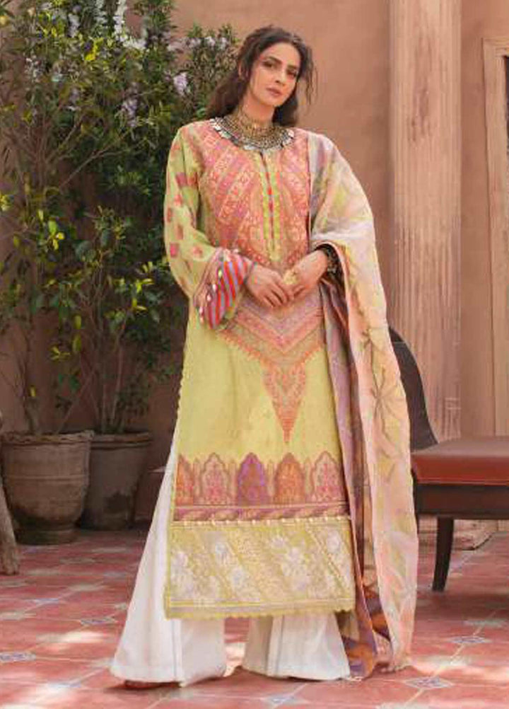 Maryam Hussain Embroidered Lawn Suits Unstitched 3 Piece MRH21LL 02-Meena - Festive Collection